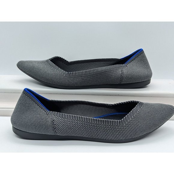 Rothy’s Shoes - Rothy’s Rothys The Point Birdseye Gray/Blue Women US 7 Luxury Ballet Flats D3